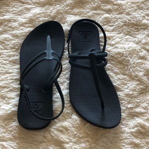 Black sandals, never worn